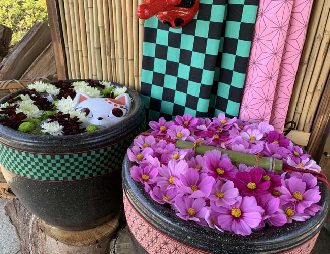鬼滅の花手水