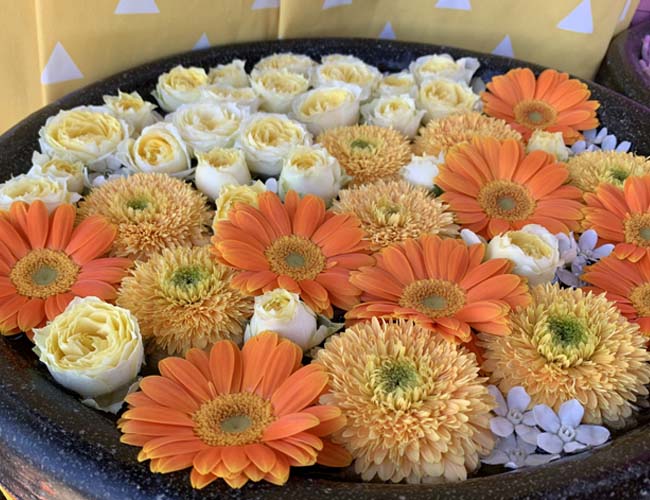 鬼滅の花手水