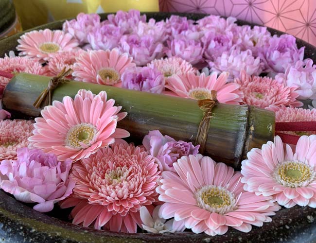 鬼滅の花手水