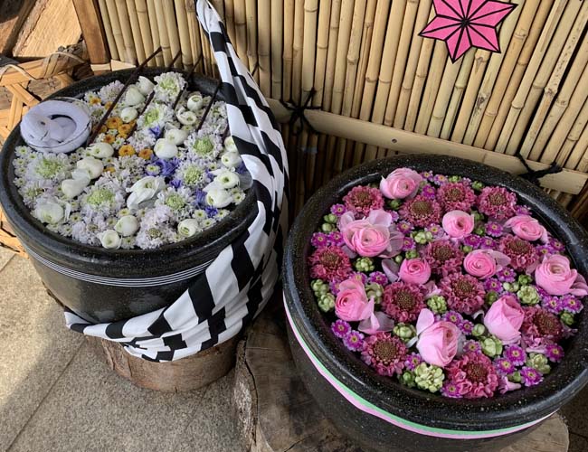 鬼滅の花手水
