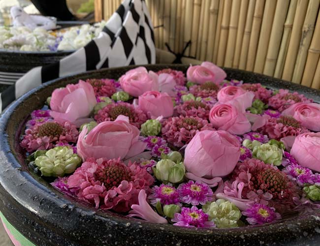 鬼滅の花手水
