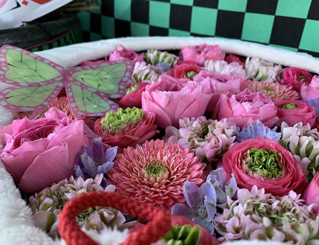 鬼滅の花手水
