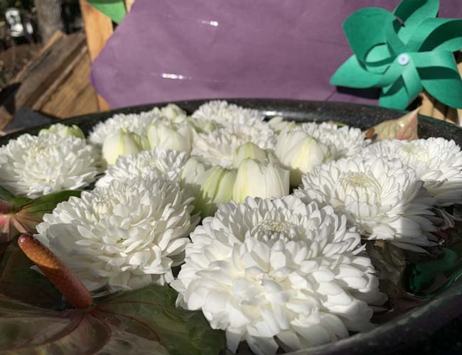 鬼滅の花手水