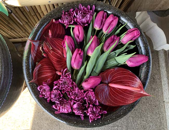 鬼滅の花手水