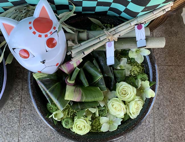 鬼滅の花手水