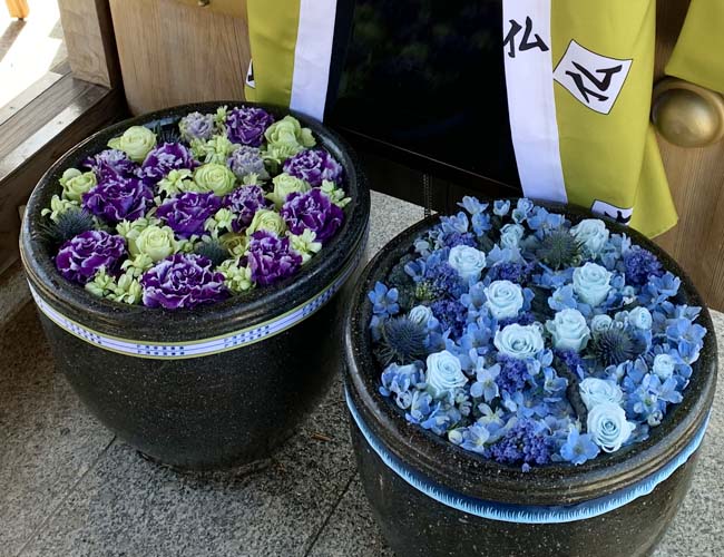 鬼滅の花手水