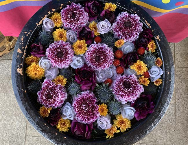 鬼滅の花手水