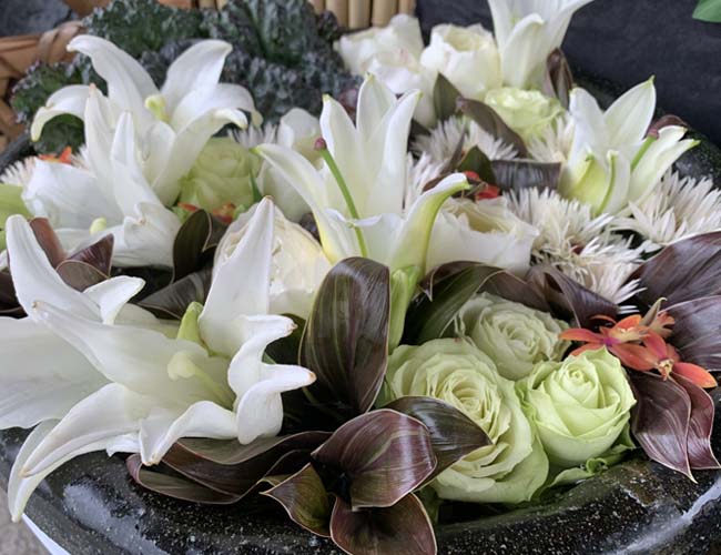鬼滅の花手水