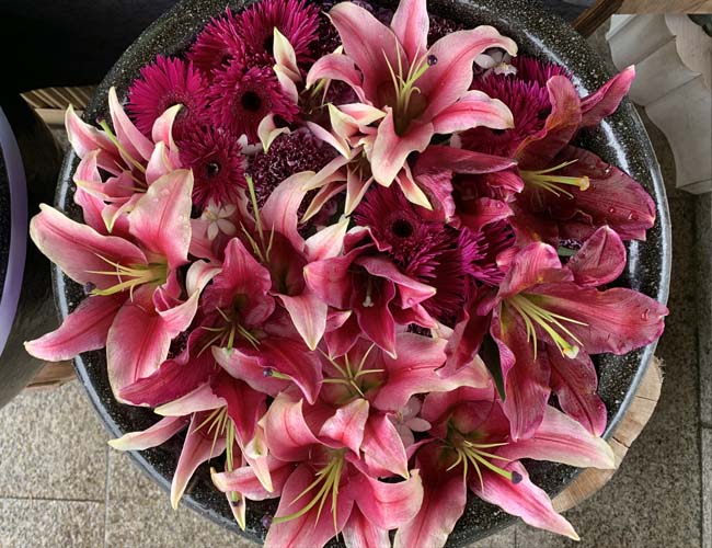 鬼滅の花手水