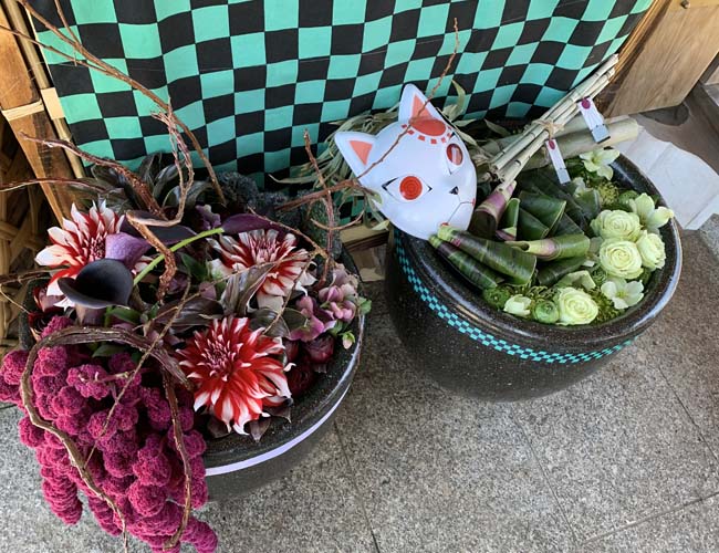 鬼滅の花手水