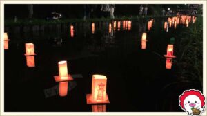 赤間川の灯篭流し