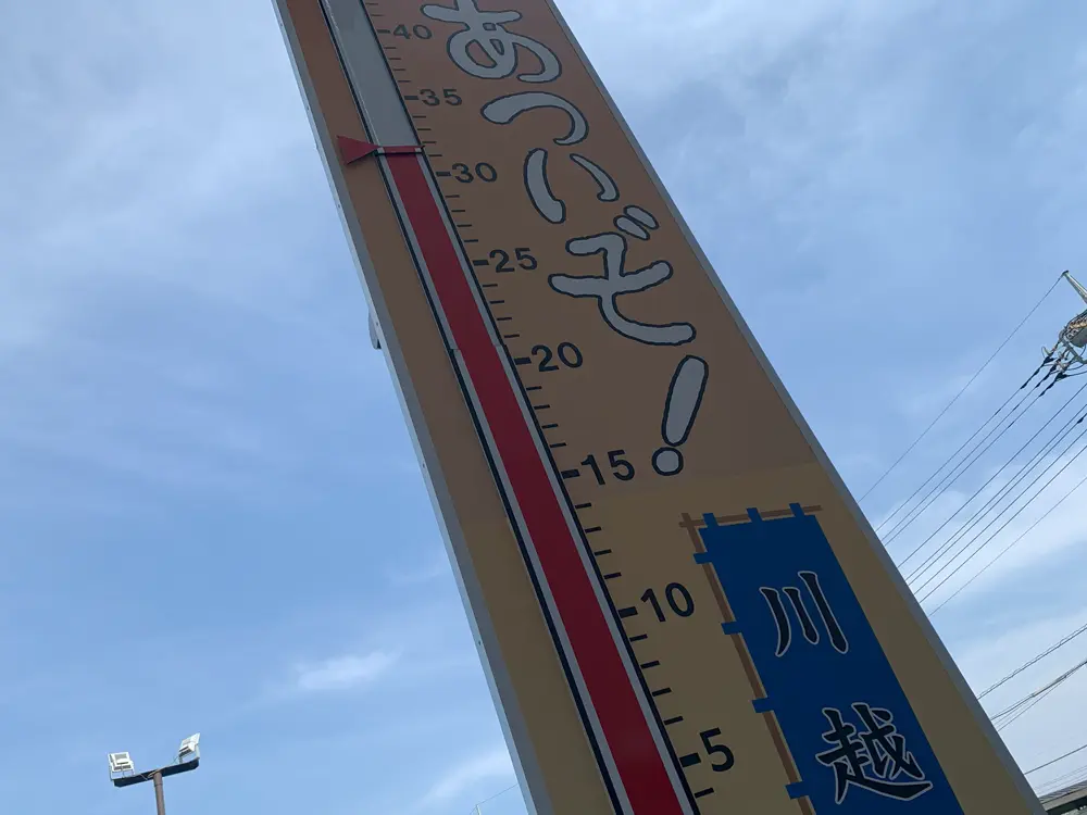 まるひろ川越店の大温度計